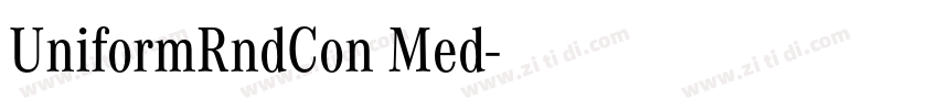 UniformRndCon Med字体转换